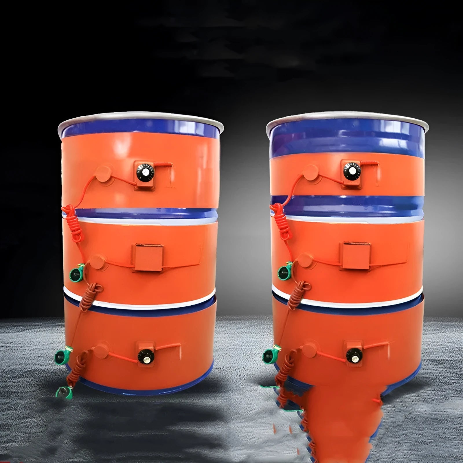 200-litre oil drum heating belt with silicone rubber construction and control unit