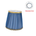 Purple Wheat fabric lampshade in black, white, and dark blue colours for crystal wall lamps.
