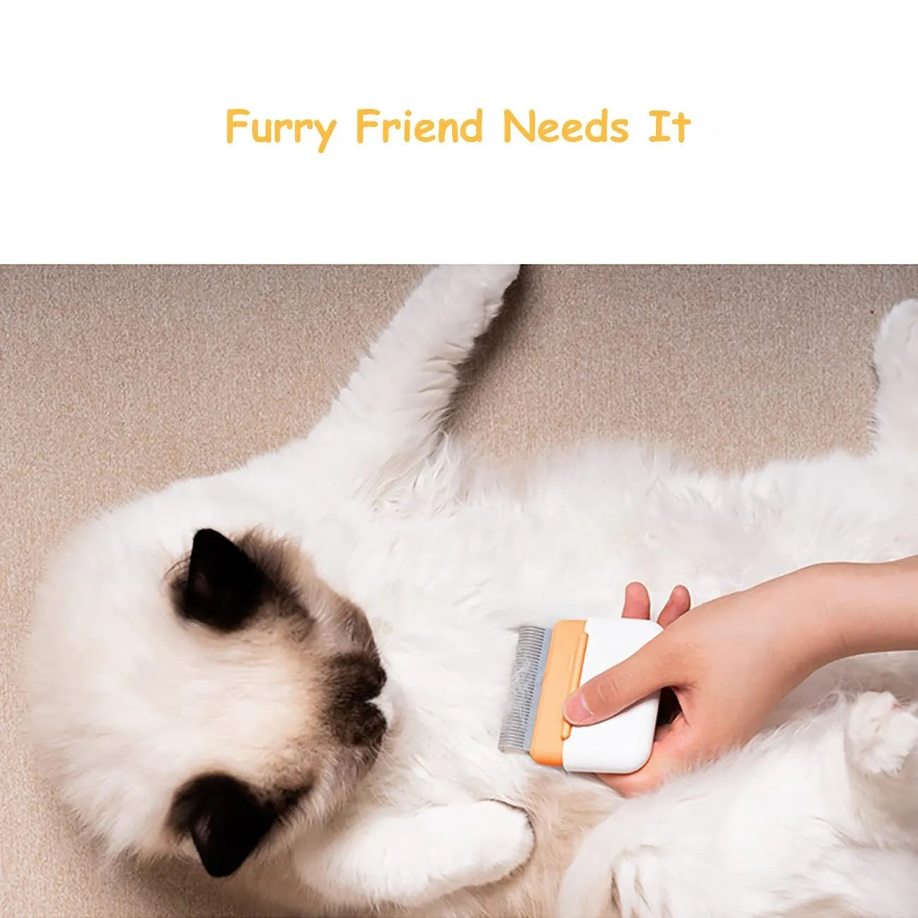 Blue dual-sided pet grooming comb for cats and dogs, showing massage and deshedding sides.