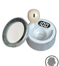 Close-up of a small 9mm skin tone Bluetooth earpiece designed to be invisible in the ear.