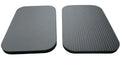 Black yoga knee pad 29x19x1.5cm NBR high density foam on floor with abdominal wheel