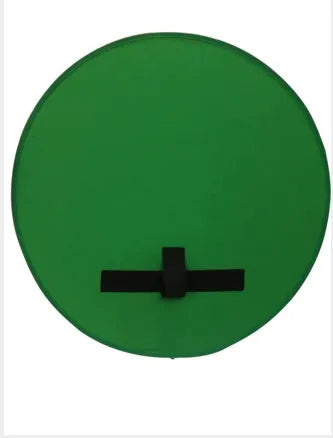Foldable reflector for chair photography in green nylon with steel spring frame, 150x200cm