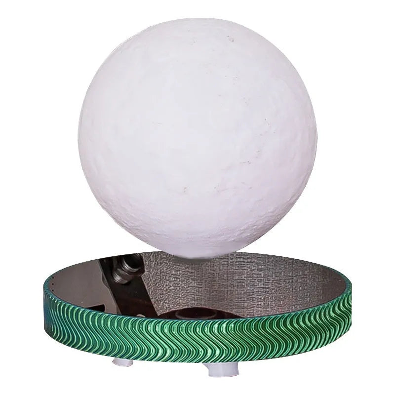 Floating magnetic moon night lamp with 3D printed modern design