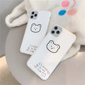 Korean bear cartoon design silicone soft case for Apple iPhone mobile phone