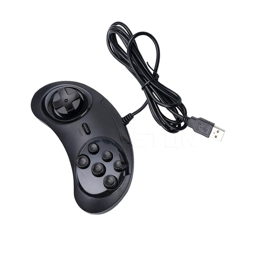 Black Sega USB PC game controller with 1.8 metre cable
