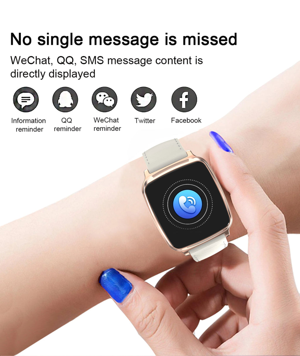 M8 multi-function smart bracelet with heart rate monitor on wrist, showing black zinc alloy body and TPU strap.