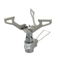 Portable camping gas stove with one-piece metal furnace for outdoor cooking