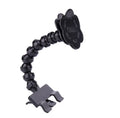 Pet selfie stick with retractable PVC pole and two detachable clips for hands-free photography
