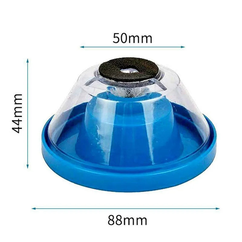 Blue electric hammer dust cover for drill accessories with debris collection cavity