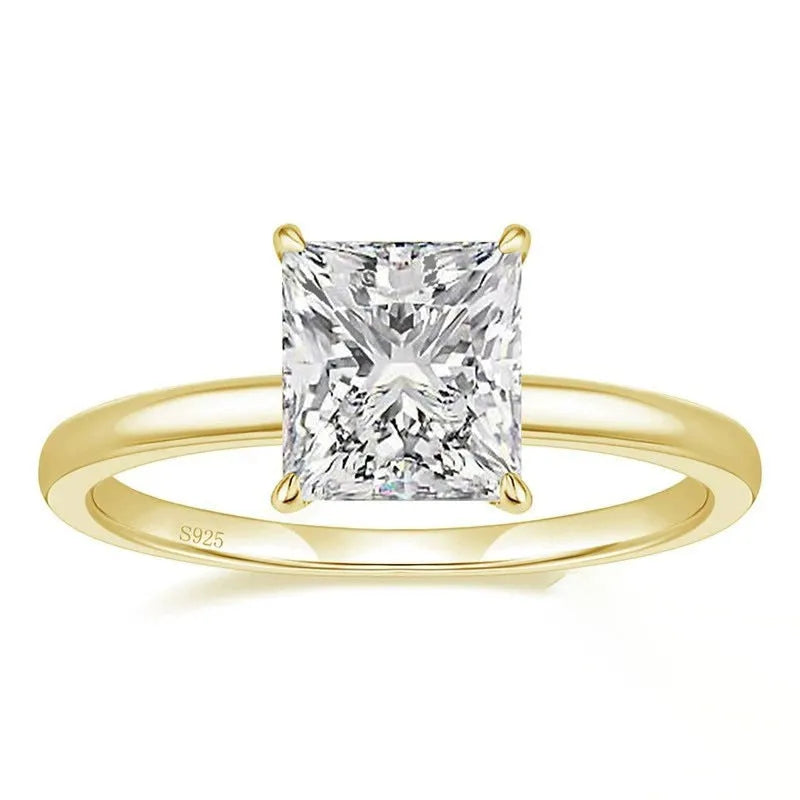 Simple geometric round 925 sterling silver women's ring in gold, rose gold, and silver colour options.
