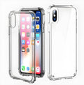 Clear TPU mobile phone case for iPhone models showing transparent back cover design