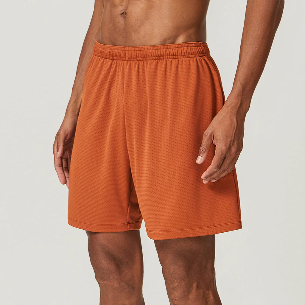 Men's quick-drying double-layer workout shorts in multiple colours with moisture-absorbing function