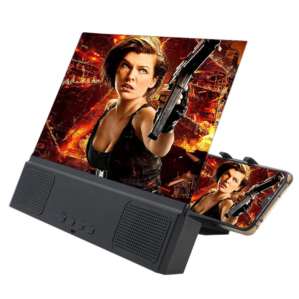 Mobile phone screen amplifier with 12-inch display, ABS housing and high-definition acrylic lens