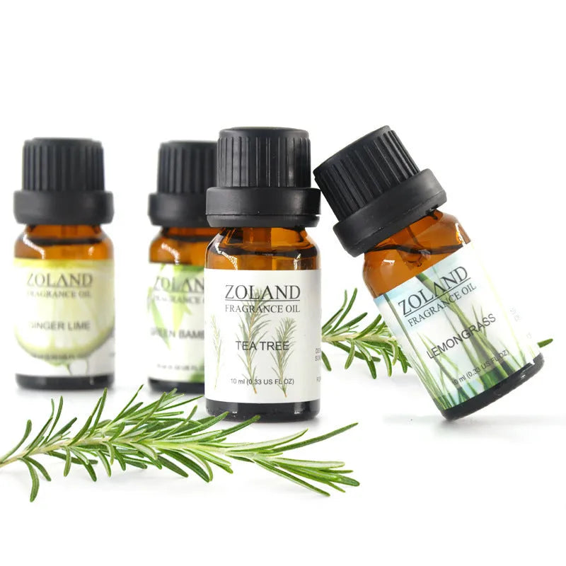10ml bottle of water-soluble aromatherapy essential oil in five colour options for humidifiers and diffusers