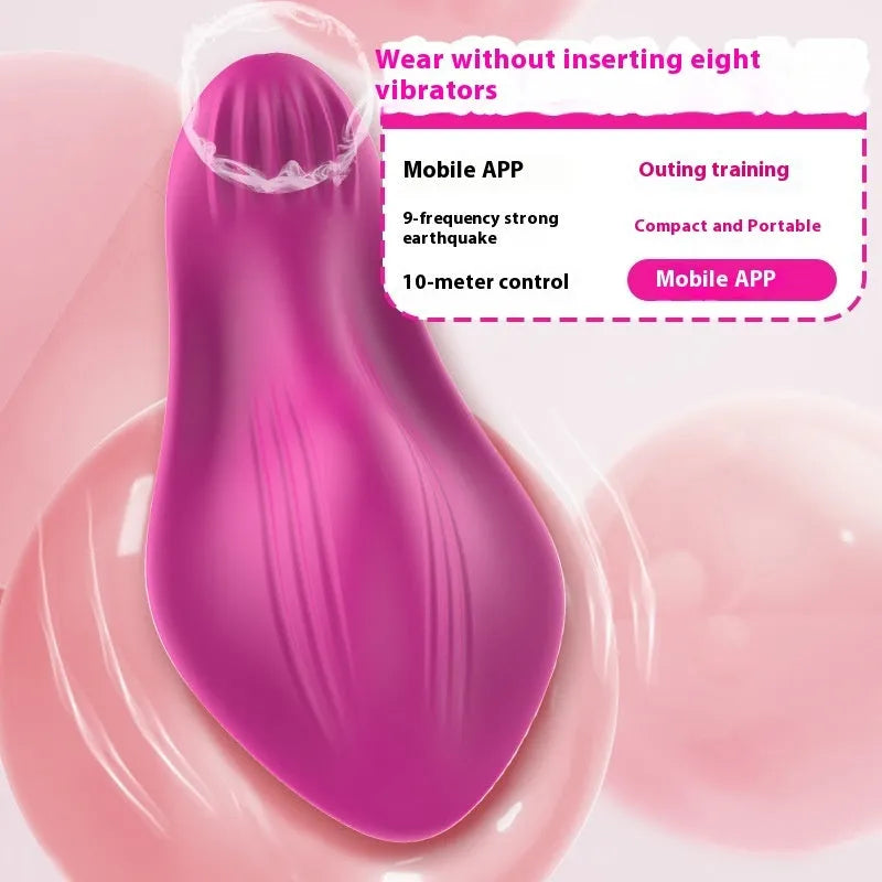Rose red butterfly-shaped female massager with smartphone app control
