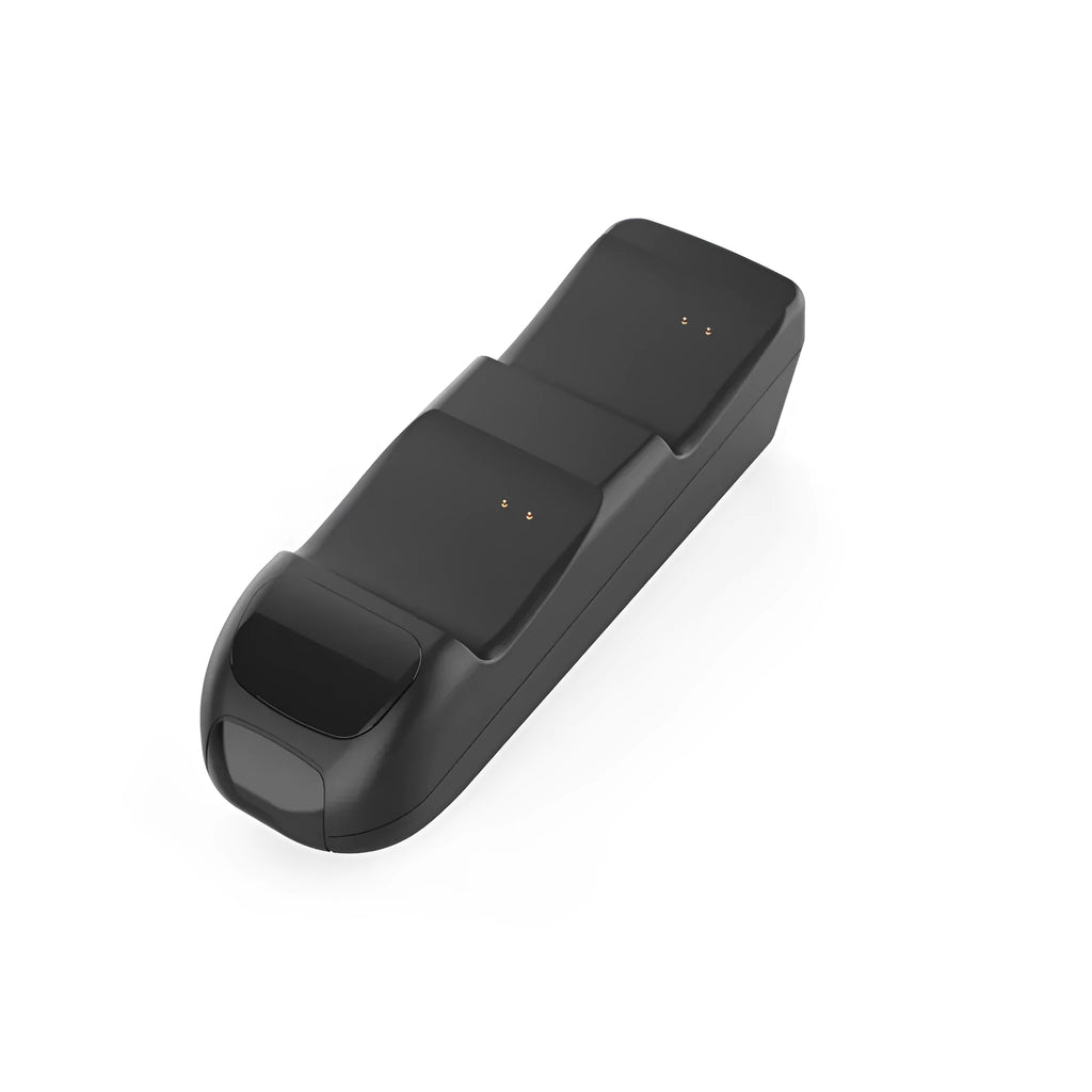 Black Xbox Series X dual controller wireless charging station with LED lights and Type-C cable.