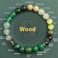 Natural crystal agate balance energy bracelet unisex 10mm beads polished semi-precious stone