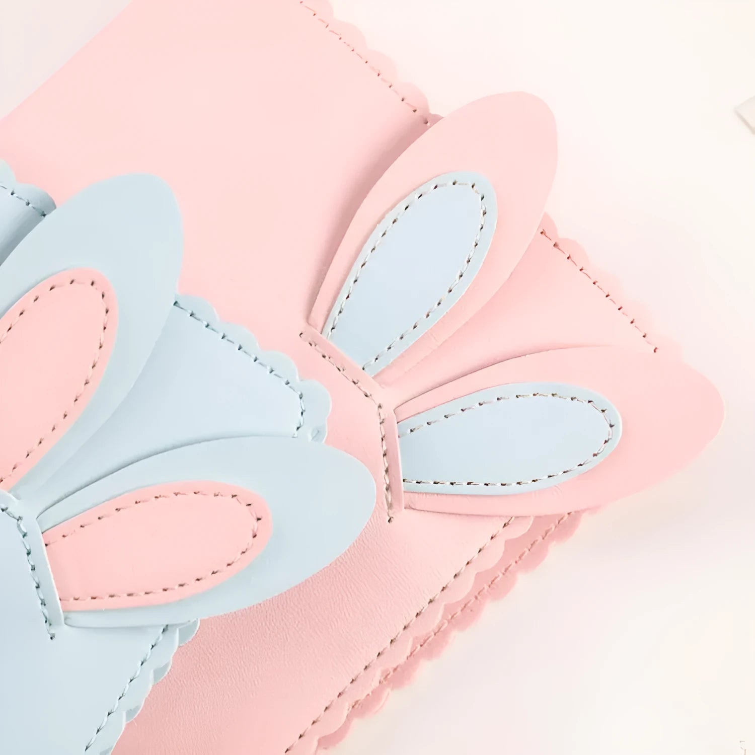 Cute rabbit mini photo album in pink, blue or white with PU cover and 16 loose-leaf pages
