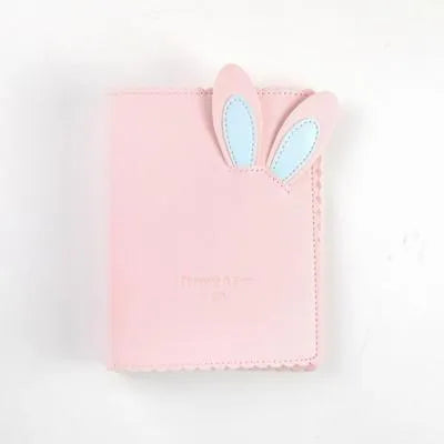 Cute rabbit mini photo album in pink, blue or white with PU cover and 16 loose-leaf pages