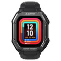 Army green outdoor sports smart watch with 1.69-inch screen showing sports tracking interface