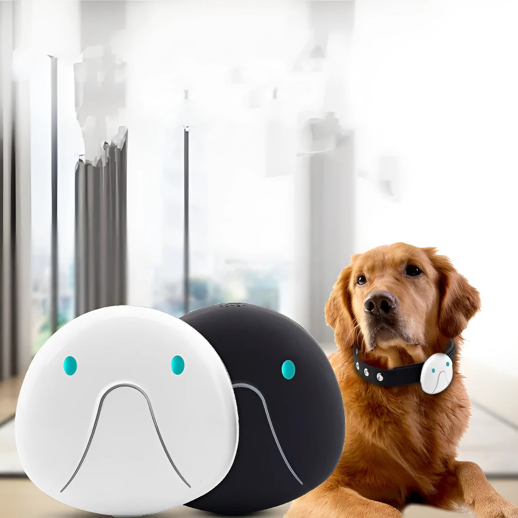 F9 Pet GPS Tracker smart mini waterproof anti lost collar tracker in black, 49x46x20 mm size, polymer battery 500 mAh