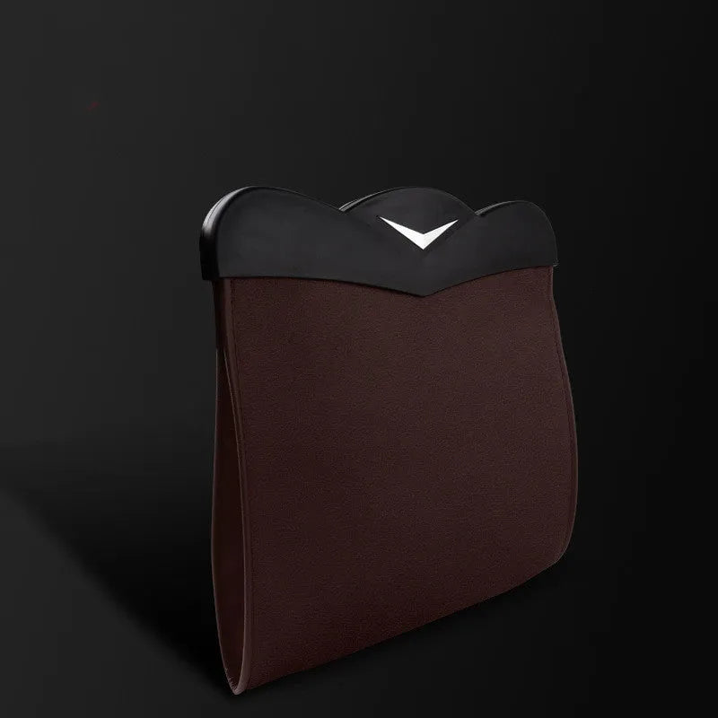 Folding storage car bag in solid colour, rear car hanging type, multifunctional trash bag for vehicle interior