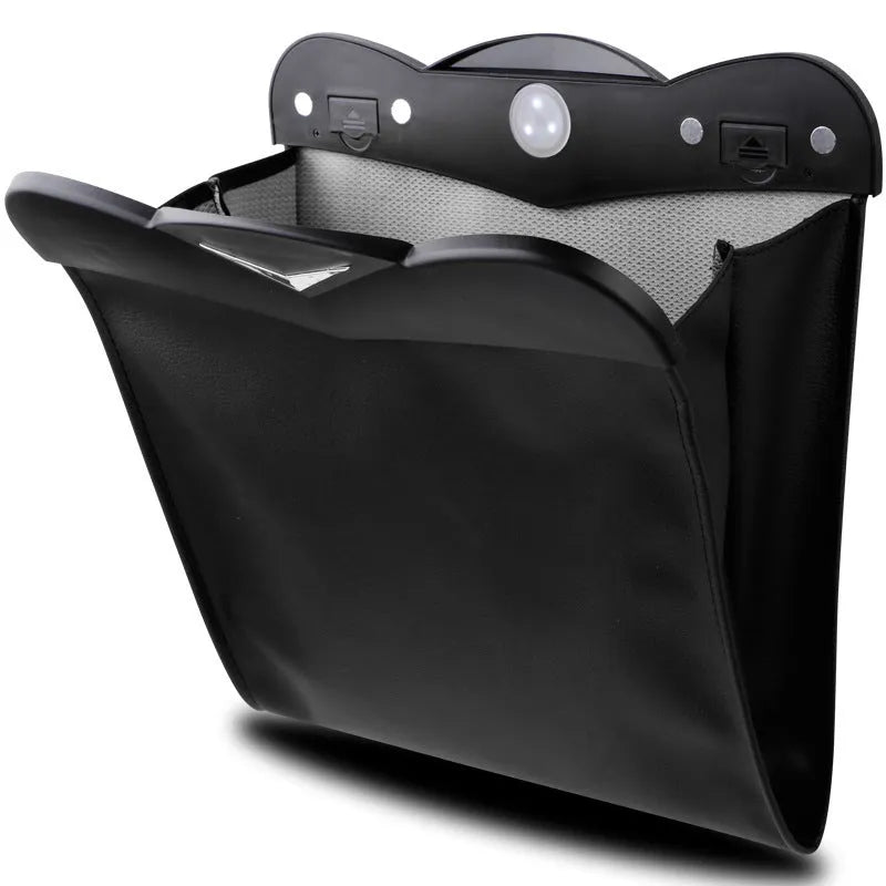 Folding storage car bag in solid colour, rear car hanging type, multifunctional trash bag for vehicle interior