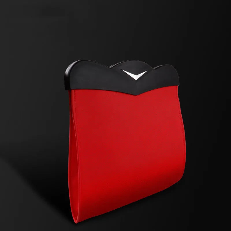 Folding storage car bag in solid colour, rear car hanging type, multifunctional trash bag for vehicle interior