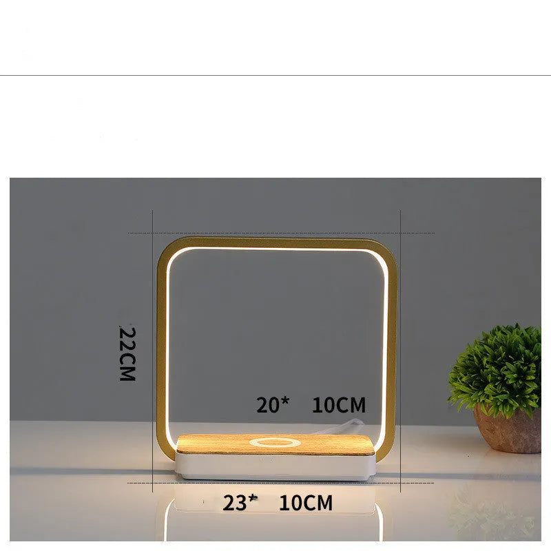 Smart touch sensor bedside lamp with voice control in white or gold aluminium finish
