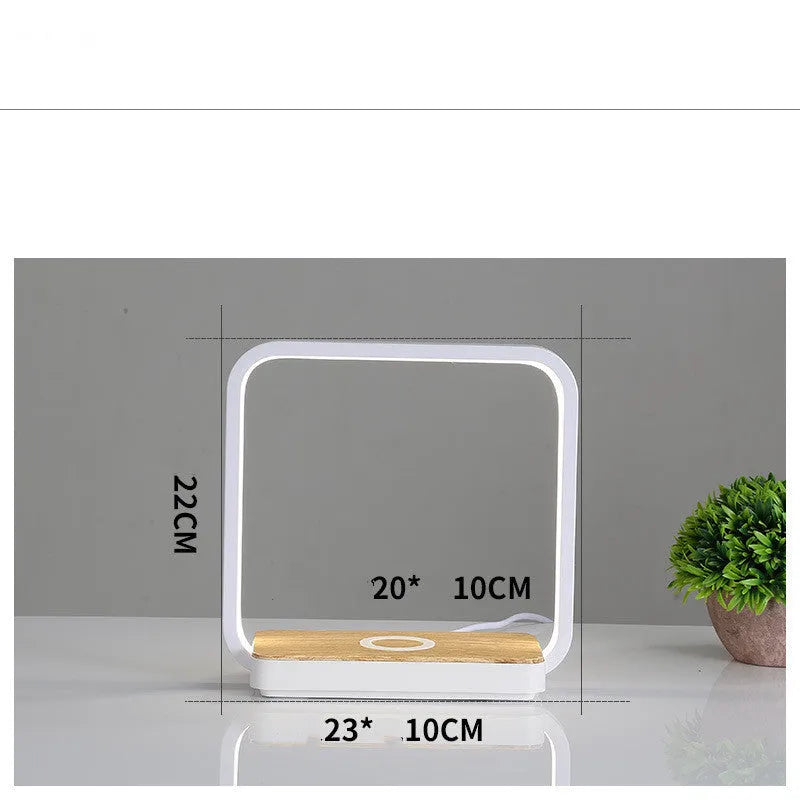 Smart touch sensor bedside lamp with voice control in white or gold aluminium finish