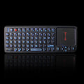 Black mini wireless teaching keyboard with touch screen measuring 151mm long