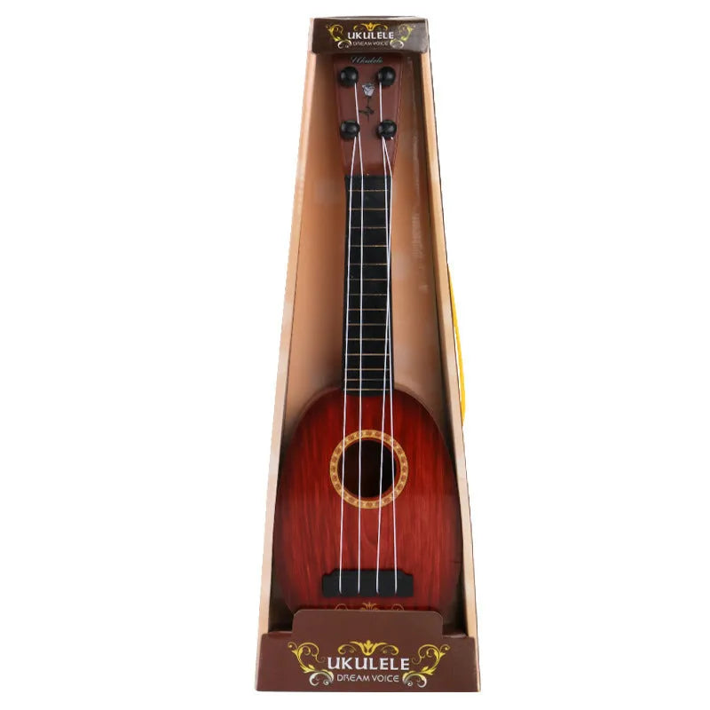 38cm plastic simulation ukulele retro guitar toy for children's musical training