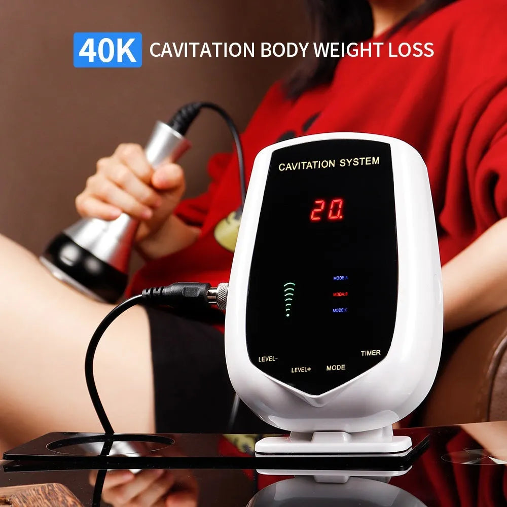 Black and white ABS ultrasonic cavitation machine with 40KHz head for non-invasive fat reduction