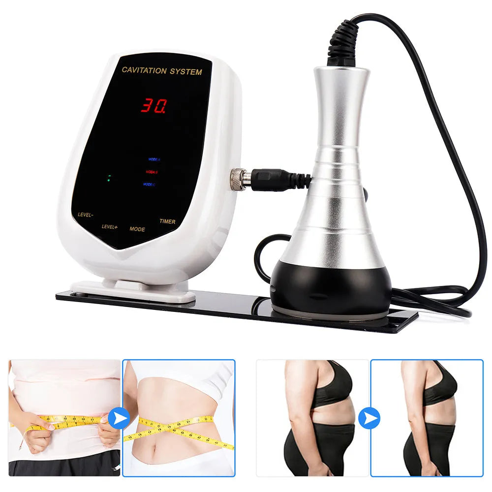Black and white ABS ultrasonic cavitation machine with 40KHz head for non-invasive fat reduction