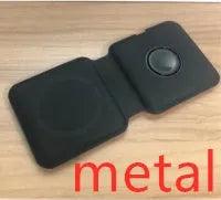 White foldable magnetic wireless charging dock showing dual charging surfaces and 180° folding mechanism