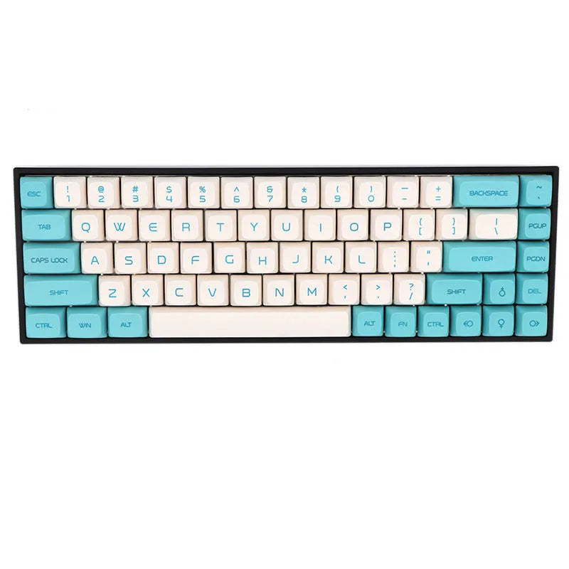 68-key PBT mechanical keyboard keycap set in various colours showing double-shot legends