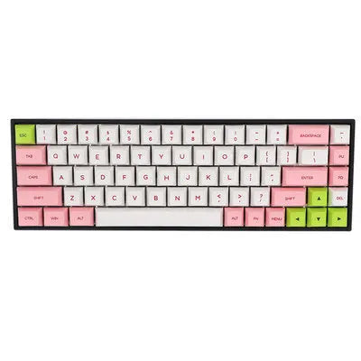 68-key PBT mechanical keyboard keycap set in various colours showing double-shot legends