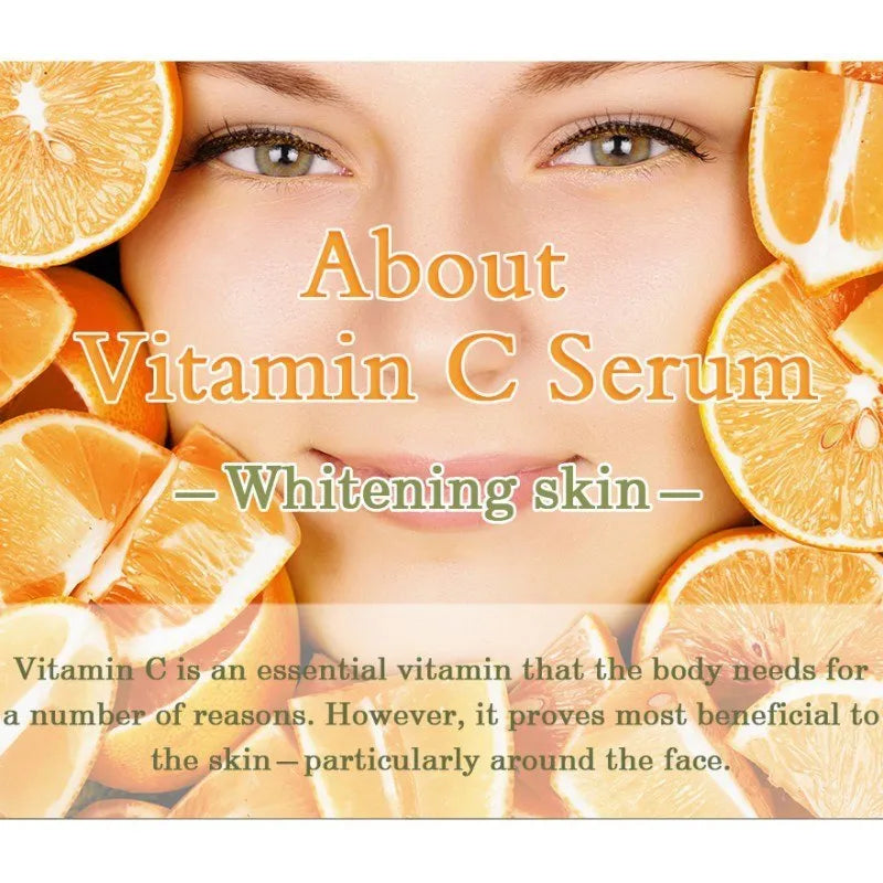 10ml bottle of vitamin C hyaluronic acid facial serum for brightening and moisturising