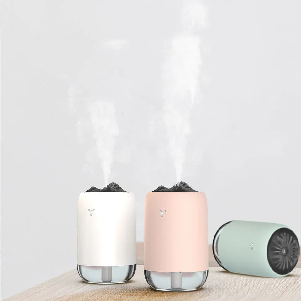 Magic Flame USB humidifier in columnar design with timer control for small rooms