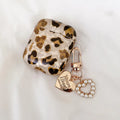 Shell yellow leopard print soft TPU flip case for Apple AirPods Pro headphones