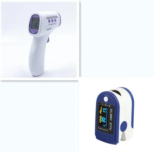 White digital thermometer with non-contact temperature measurement capability