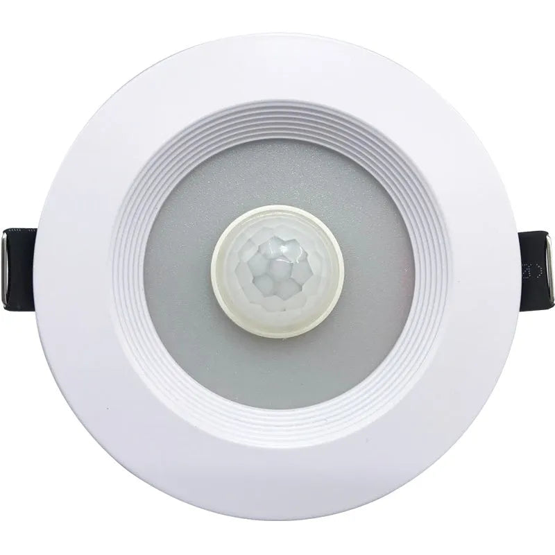 Infrared motion sensing LED down light with aluminium housing for ceiling installation