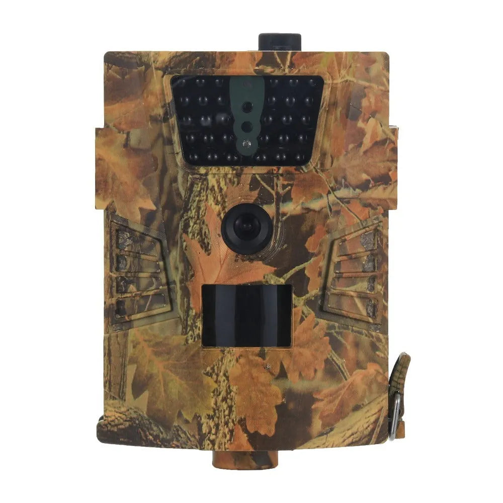 Orchard surveillance trail camera with night vision LEDs and PIR sensor for motion detection