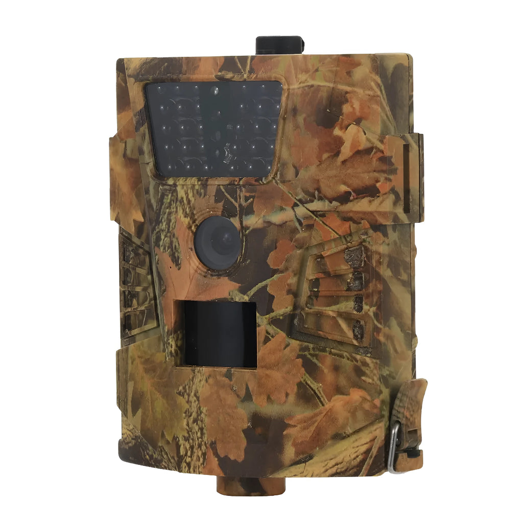Orchard surveillance trail camera with night vision LEDs and PIR sensor for motion detection