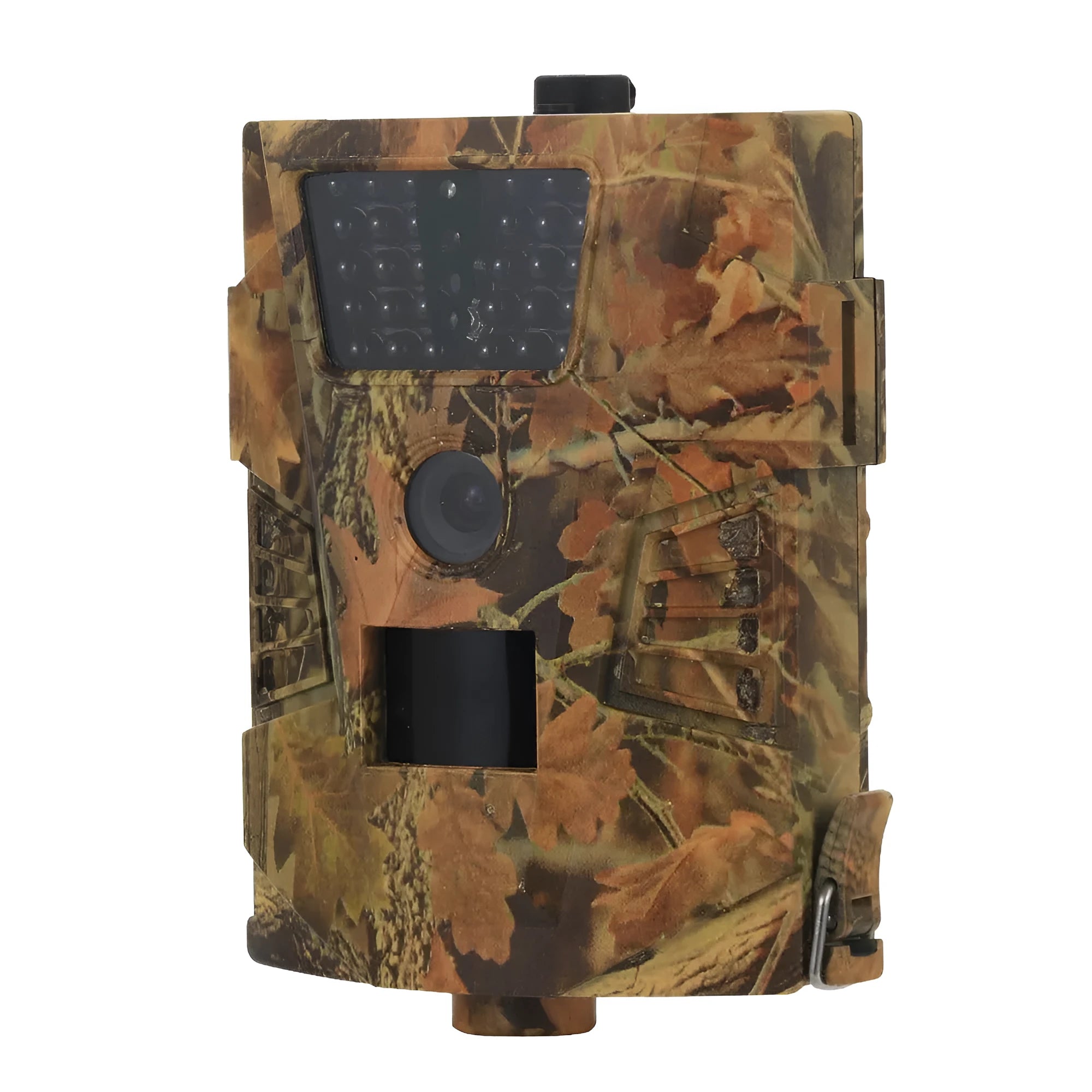 Orchard surveillance trail camera with night vision LEDs and PIR sensor for motion detection