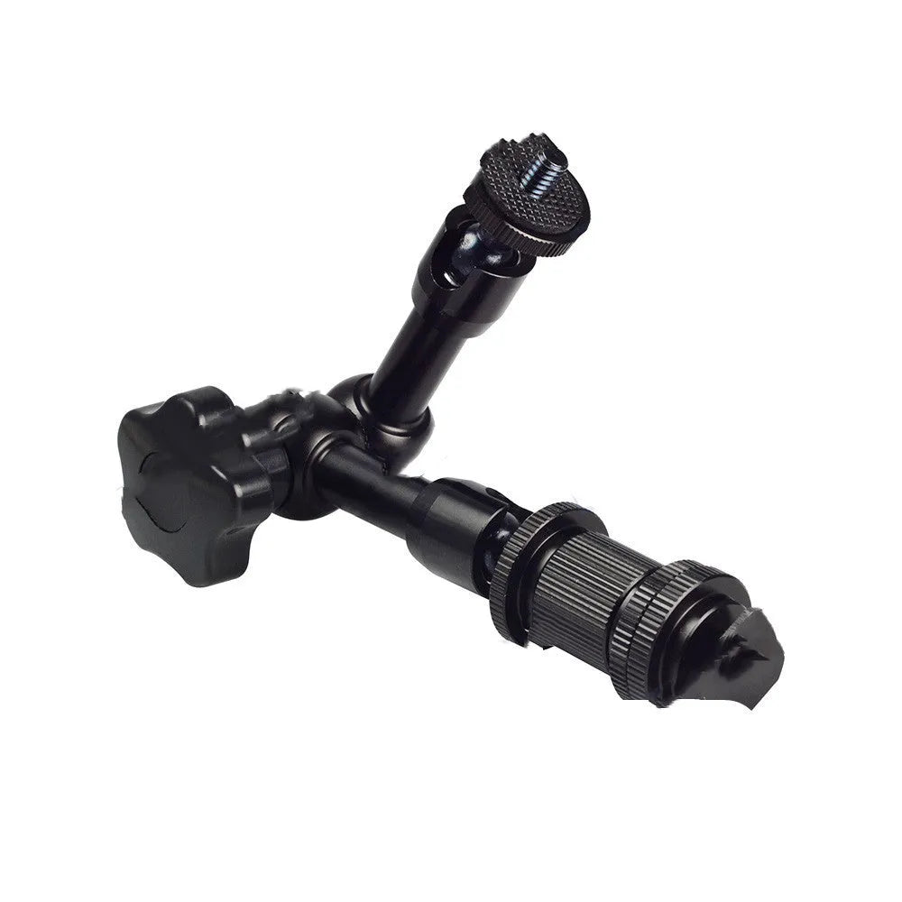 Black all-metal 7-inch magic friction articulating arm for DSLR camera accessory mounting
