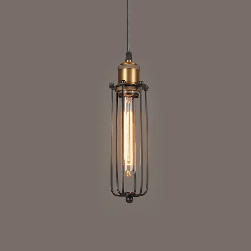 Brown iron gladiator chandelier with fishing line design for restaurant lighting