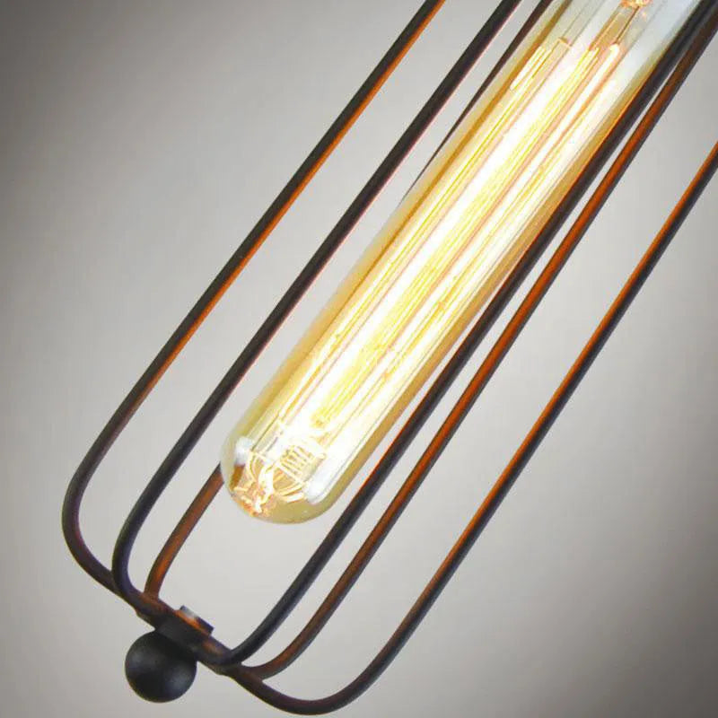 Brown iron gladiator chandelier with fishing line design for restaurant lighting