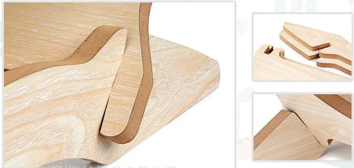 Pet wooden cat hammock with Passion Stripe cloth cover on a natural wood frame for indoor use