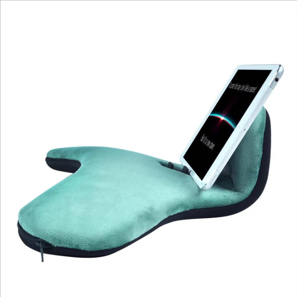 Reading pillow with lazy bracket and phone clip in flannel, modern simple style, available in five colours